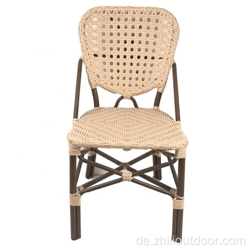 Outdoor -Stühle Bambusgarten Wicker Rattan Stuhl